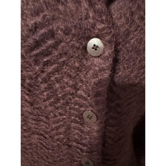 Cypress Grove Sweater S Small Maroon Wine Crew Neck Mohair Jacket - Picture 2 of 11